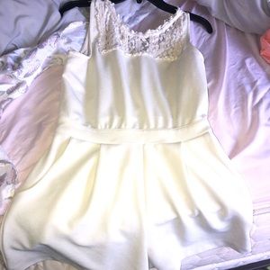 White lace romper